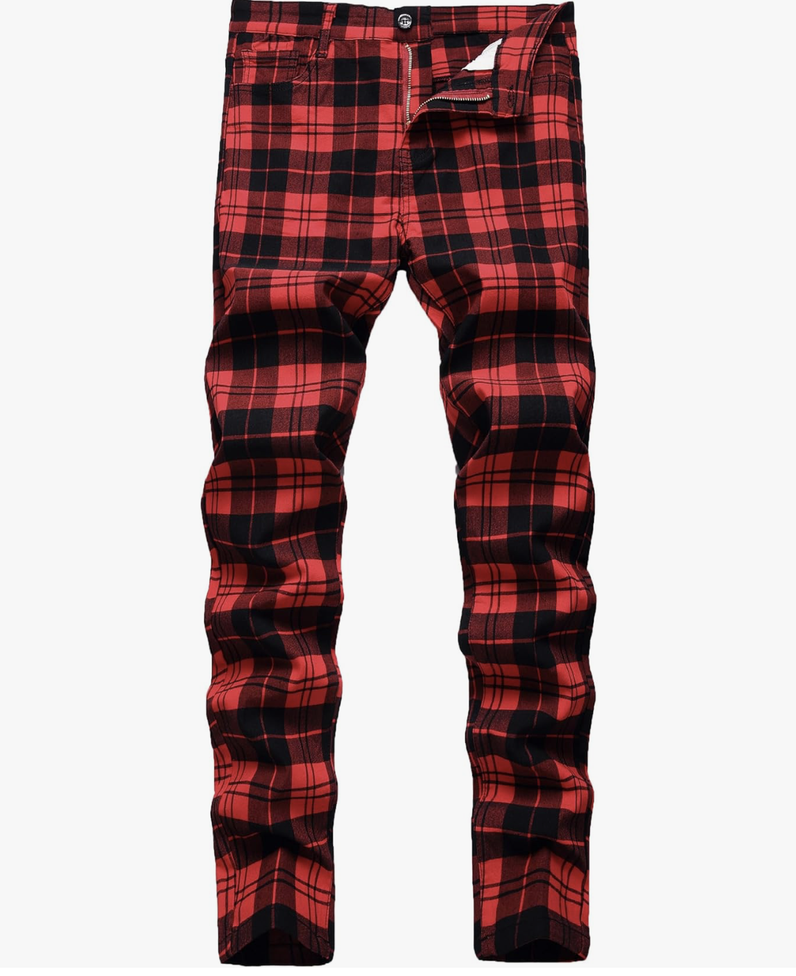 Bondage Pants - Red and Black Plaid